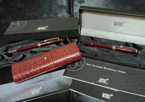 モンブラン 万年筆＆シャープペンシル ボルドーセット - 刻印入り