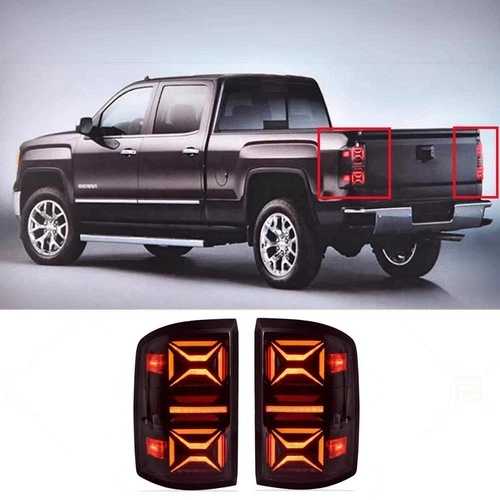 2016 2017 2018 GMC Sierra用 リアブレーキストップランプキット ペアセット LEDテールライト