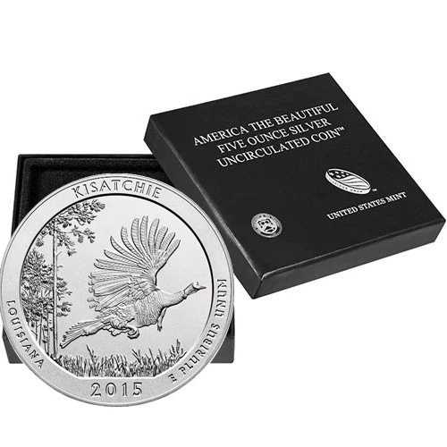 2015-P 5オンス ATB キサッチー銀貨（箱、CoA付き）