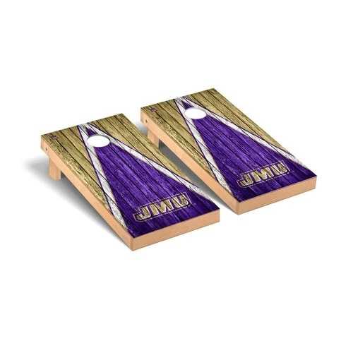 JMU Dukes コーンホールセット 風化三角形デザイン レギュレーションサイズボード