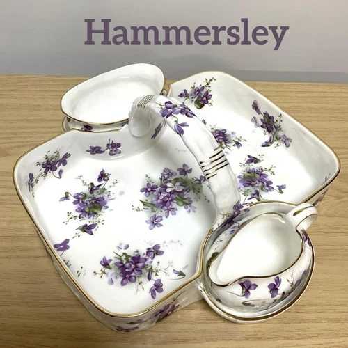 Hammersley アルパインローズ トリオセット ? カップ1個、ソーサー、プレート ヴィンテージ ボーンチャイナ イングランド