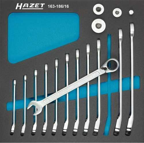 HAZET - スクエアラチェットコンビネーションレンチセット - アダプタ - トラクションプロファイル -