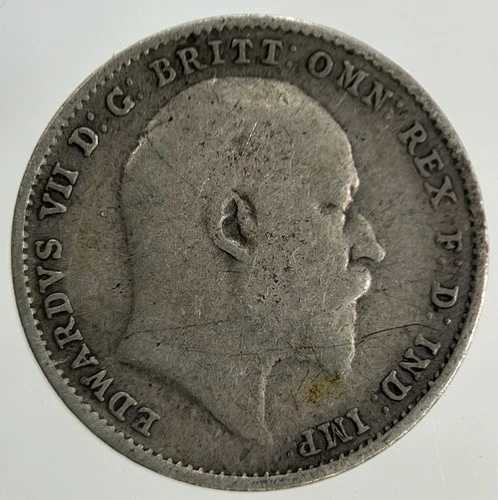 1908年 エドワード7世 スリーペンス銀貨 | コレクターズグレード