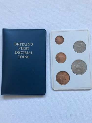 英国初の10進法コインセット（未流通、ウォレット入り、1968～1971年）