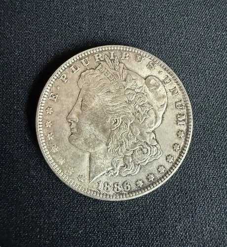 1886 (P) モーガン銀貨 (AU) (値下げ!)