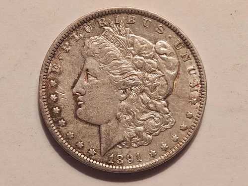 1891年 P モルガン シルバー ドル リバティ ヘッド 1 ドル コイン フィラデルフィア アメリカン イーグル REV