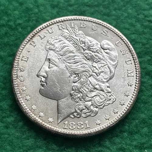 1881-S モーガン銀貨 - 素晴らしいディテール - 90% 銀 - ぜひご覧ください!! ??!!
