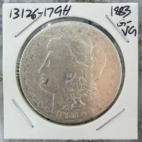 1883年米国90%モルガン銀貨G-VG #13126-17GH