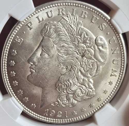 1921年 モルガン銀貨 UNC 90% シルバー ライトストライクコイン
