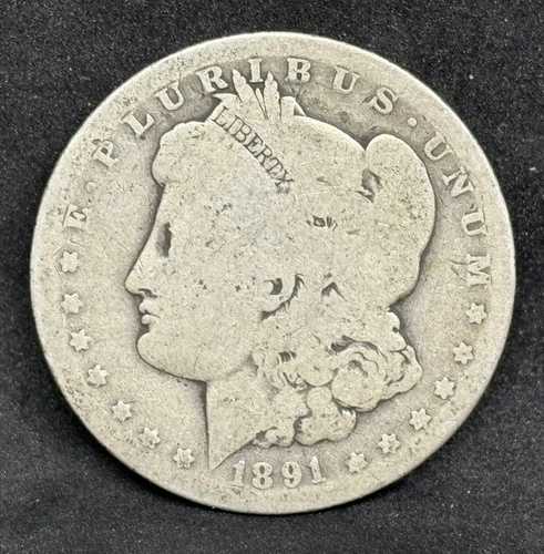 1891-O モルガン銀貨、状態良好、激安！B1d
