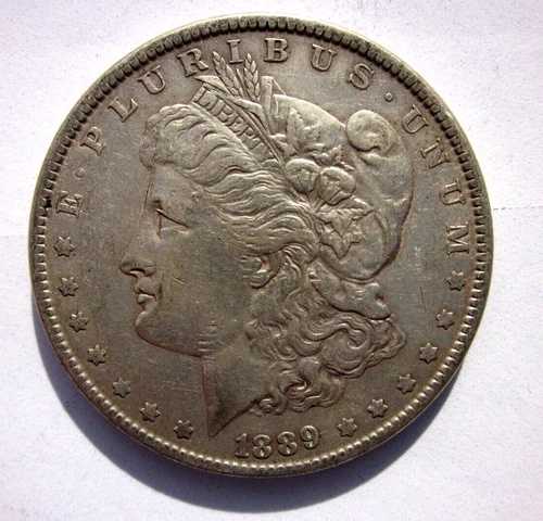 1889-P モーガン 1ドル銀貨 フィラデルフィア造幣局 NICE VAM FAR 日付 HIGH 9