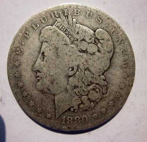 1880-O ミディアム O モーガン 1ドル銀貨 ニューオーリンズ造幣局 VAM GOOD