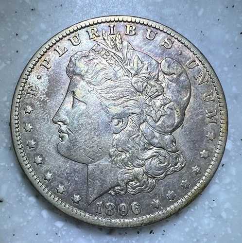1896-O モーガン銀貨 $1.00 - XF/AU - 素晴らしいコイン!!