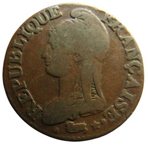 1798-1799 Lan 7 フランス 5 サンタイム コイン