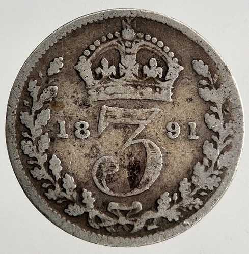 1891年 ヴィクトリア スリーペンス銀貨 | コレクターズグレード