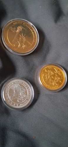 第二次世界大戦記念メダルセット 金・銀 硫黄島 連合国旗 指導者