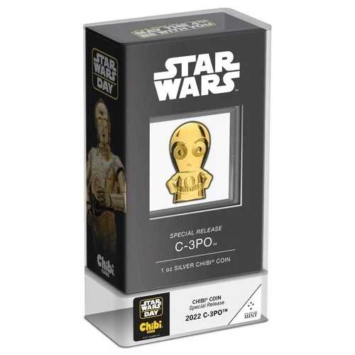 C-3PO 金メッキ スター・ウォーズ デー チビコイン 2022 1オンス 純銀プルーフコイン ? ニウエ