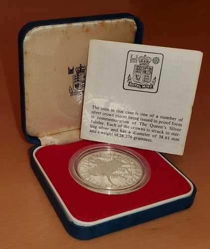 エリザベス2世女王 純銀貨 オールドジュビリーメダル 1977年 プルーフクラウン ヴィンテージ