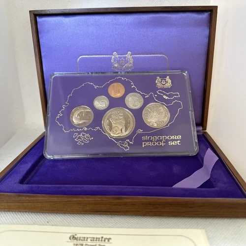 1978年シンガポール造幣局プルーフコイン6枚セット（箱入り）＆COA（Rx1222804/A6）