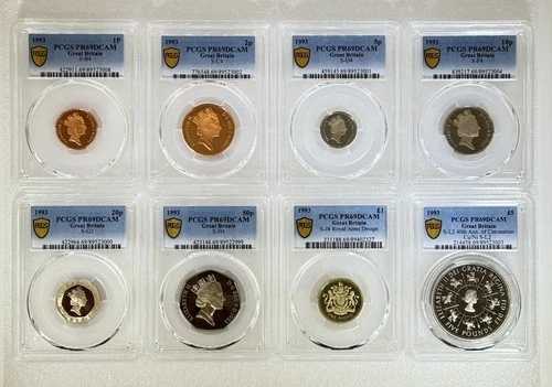 1993年 イギリス 1-50 P / 1-5 ? PCGS PR 69 DCAM 8PCS｜WORLD RESOURCE【QUEEN店】