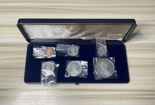 ドミニカ共和国 1976年 プルーフコイン 6枚セット 1センタボからペソ 箱付き 5,000セット PS7