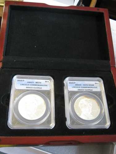 2009年セット ANACS認定 リンカーン記念銀貨 MS70 & PF70 DCAM｜WORLD RESOURCE【QUEEN店】