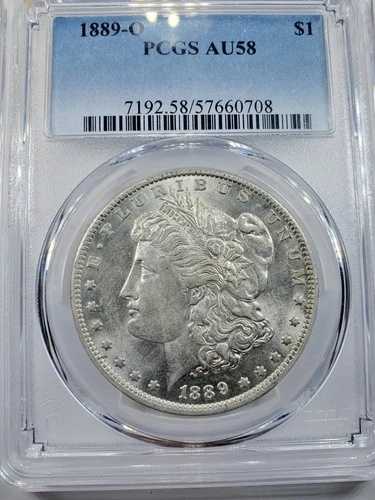 1889 O $1 モーガン シルバー ドル PCGS AU 58 エブリマン セット