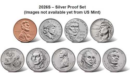 アメリカ - 2026S 米国造幣局 500周年記念シルバープルーフセット - 先行販売