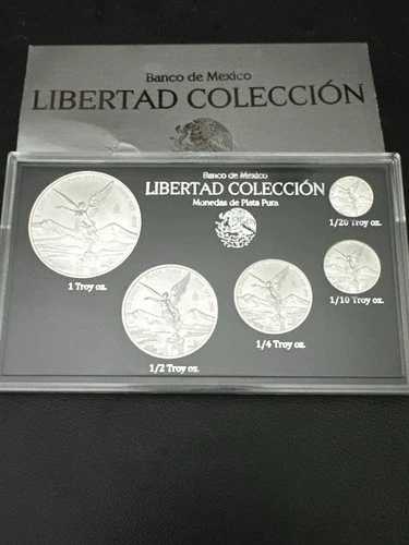 2024 メキシコ リベルタ シルバー 5 コイン セット 1オンス 1/2 1/4 1/10 1/20 オンス メキシコ銀行