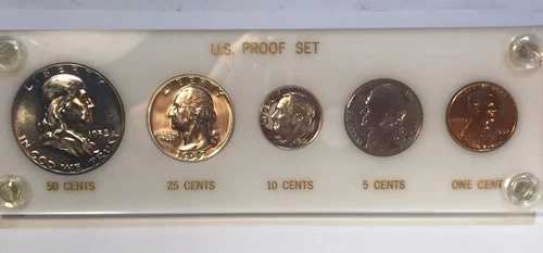 1952年米国製プルーフセット（キャピタルホルダー付き）。フランクリン製トーン仕上げ。送料無料。