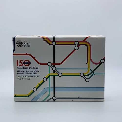 2013年 RM ロンドン地下鉄150周年記念 シルバープルーフ 2ポンド硬貨2枚セット