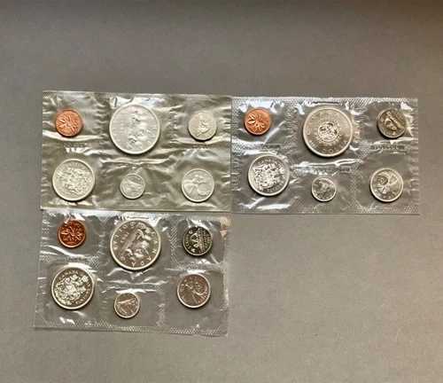 カナダ シルバー プルーフセット 3 枚セット。1961 年、1963 年、1964 年 84,700円