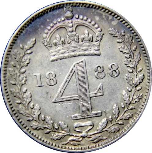 イギリス マウンディ コイン セット 1888 ビクトリア JH 1d、2d、3、4d|WORLD RESOURCE【QUEEN店】
