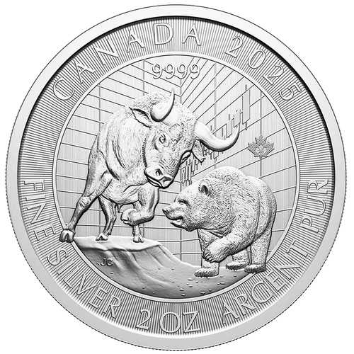 BULL & BEAR 2025 カナダ RCM 2オンス .9999 純銀地金 10ドルコイン