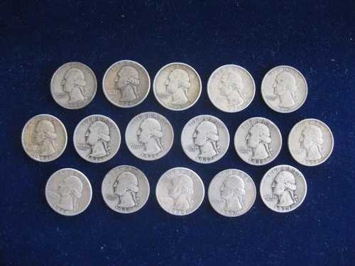 1934-1939 P D S ジョージ・ワシントン シルバークォーター ロットセット; 同梱配送