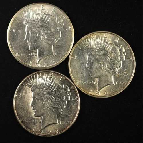 1927-PDS 1ドル銀貨平和ドル年セット - 米国送料無料