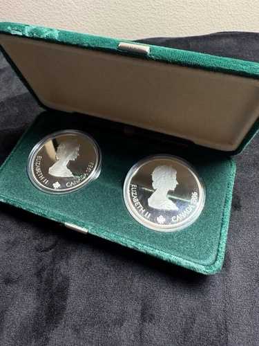 1988年カナダオリンピック銀貨プルーフコインセット ? 2枚セット ? オリジナルケース