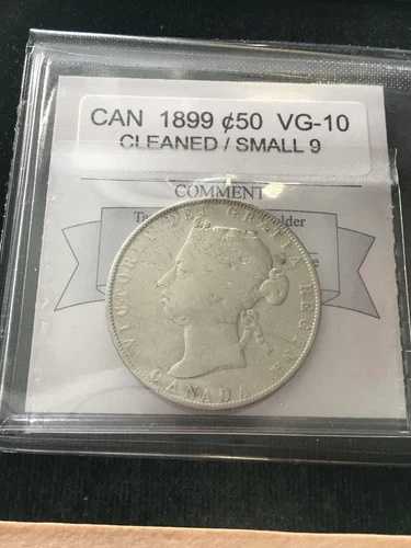 1899年製 スモール 9 コイン マート グレード カナダ 50 セント **VG-10 クリーニング済み**|WORLD RESOURCE【QUEEN店】