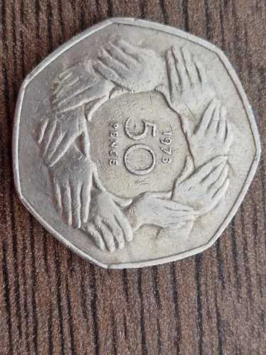 希少な50ペンス硬貨 1973年