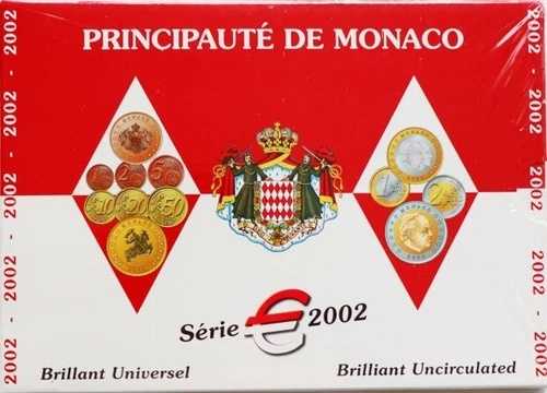モナコ通貨コインセット 2002年 非常に希少