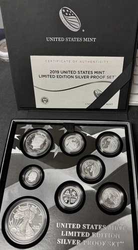 2019年米国造幣局限定版シルバープルーフセット オリジナルボックス、COA付き