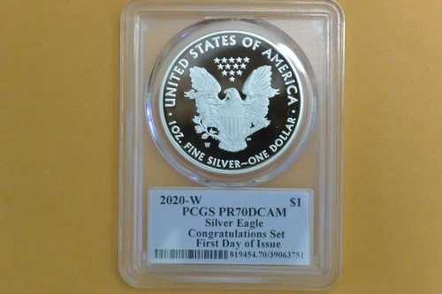 2020-W $1 シルバーイーグル PCGS PR70DCAM お祝いセット FDI クリーブランド ネイティブ