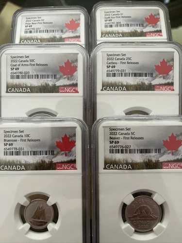 2022年 カナダ ???? 標本 6枚セット NGC MS 69 スイフトフォックス ルーニー 72,600円