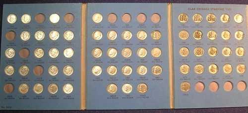 1946年から1975年にかけて発行された48種類の銀貨のうち38種類を含む、59種類のルーズベルト・ダイム