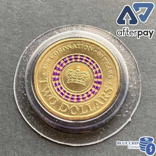 2018年 UNC 2ドル女王戴冠式コイン 30周年記念コインセット（カプセル入り）