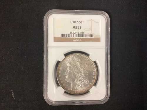 1881-S モルガン・ダラー - NGC MS65 - **輝き、美しい色調**
