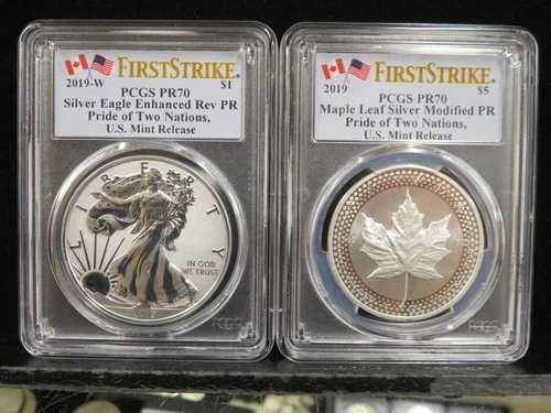 2019年プライド・オブ・ツー・ネイションズ・セット 米国造幣局発行 PCGS PR 70