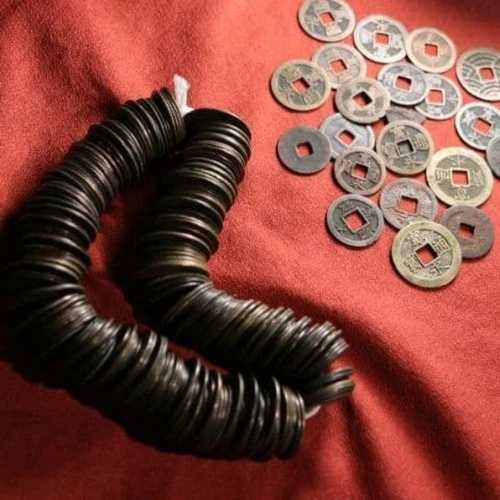 寛永通宝 2LB ロープストラップ束 日本のアンティーク 江戸時代銅貨