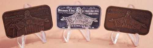 Greathouse 3バーセット - For He Has Risen - Because I Live シルバー＆ブロンズバー2本