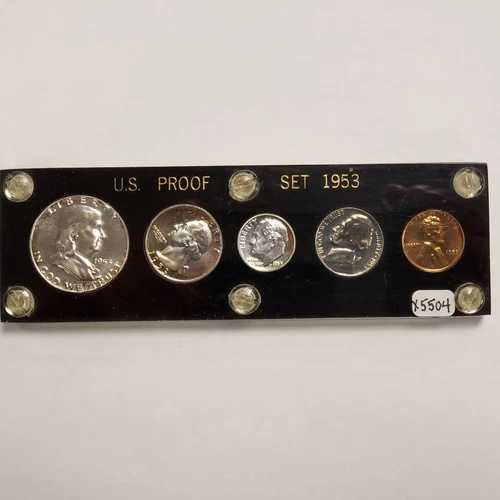 1953年 アメリカ シルバー プルーフセット キャピタル プラスチック ホルダー - SKU-X5504